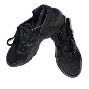 Nike Air Huarache Run Triple Black Sneakers Shoes Women 8 - Youth 6.5 - EUR 39
